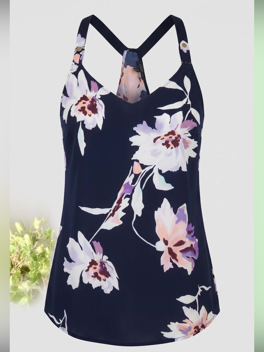 Dynamite Navy Floral Racerback Cami